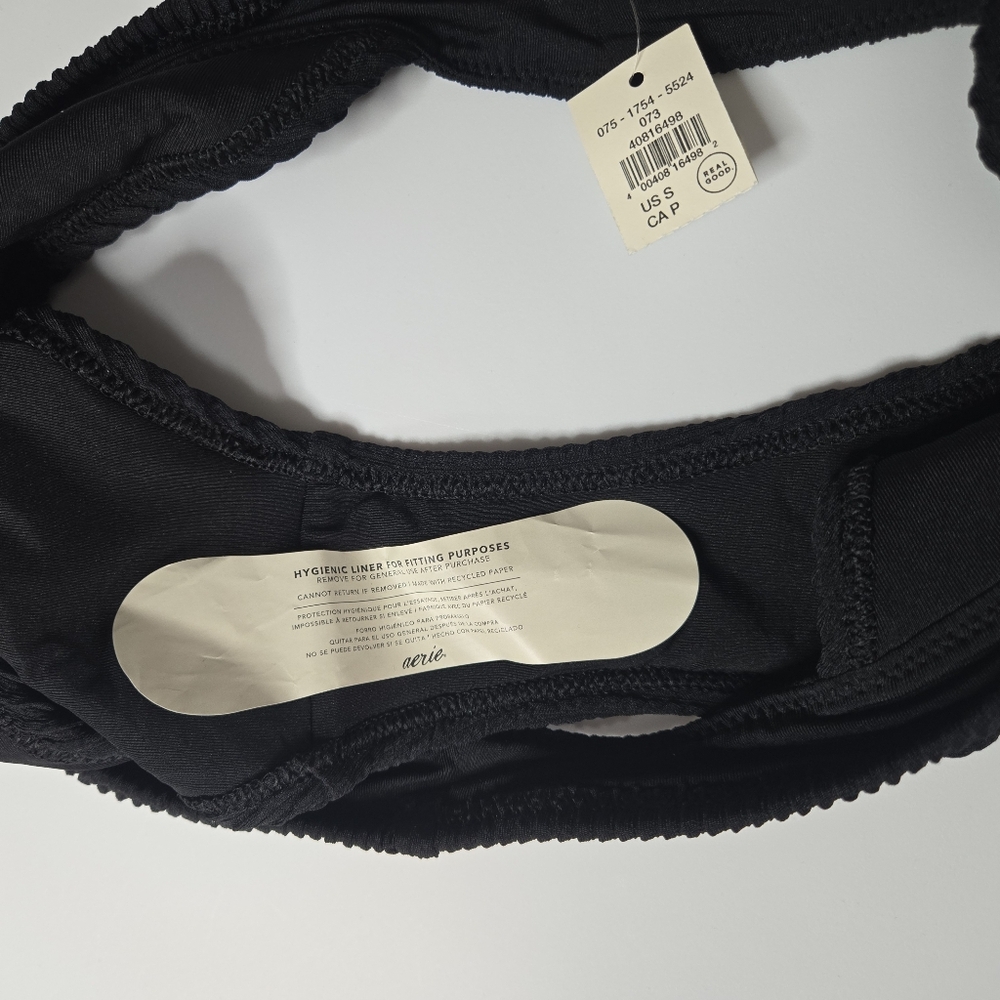 Aerie Cheeky Bikini Bottom Black - Picture 5 of 5